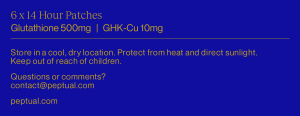 Glutathione, 500mg /GHK-CU, 10mg Patch