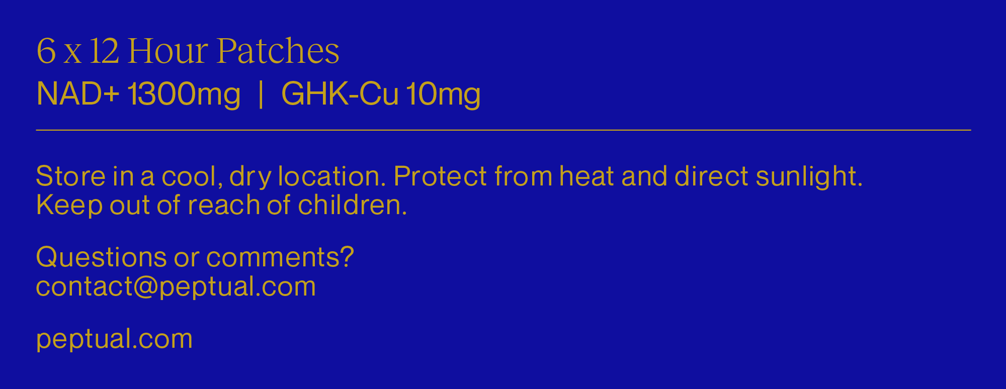 NAD+, 1300mg /GHK-CU,10mg Patch